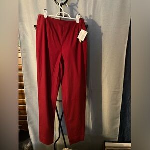 Designer Silk spandex red dress pants sz 4
